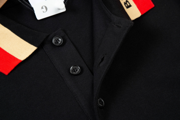 Burberry Striped Collar Polo Shirt BY023 - Image 9