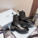 Prada Boot Stivaletti in Pelle Spazzolata e Re-Nylon PDW010 - Image 4