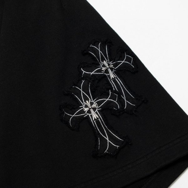 Shorts Chrome Hearts Black Cross Patch CH031 - Image 4