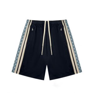 Shorts Gucci GG Stripe Trim Black GC093