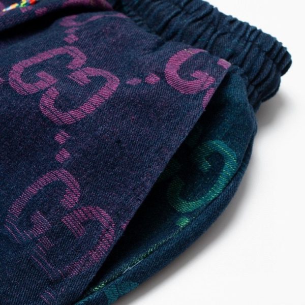 Shorts Gucci Multicolor GG Denim GC092 - Image 4