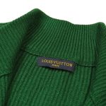 Sweater Louis Vuitton Green Knit Zip-Up LV001 - Image 5