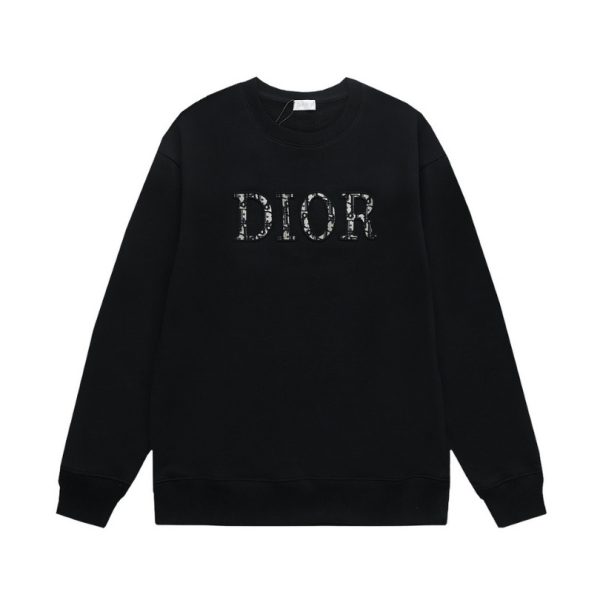 18733.jpg Sweatshirt Dior Black Logo Crewneck DO053 - Image 1