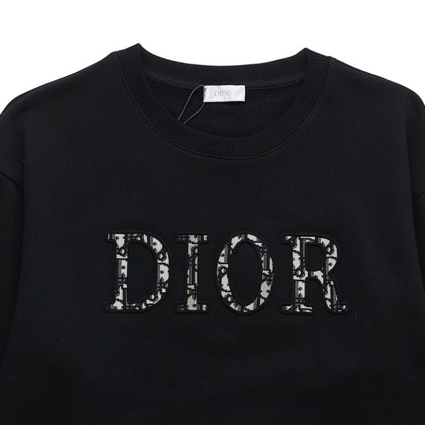 Sweatshirt Dior Black Logo Crewneck DO053 - Image 3