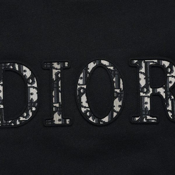 Sweatshirt Dior Black Logo Crewneck DO053 - Image 4