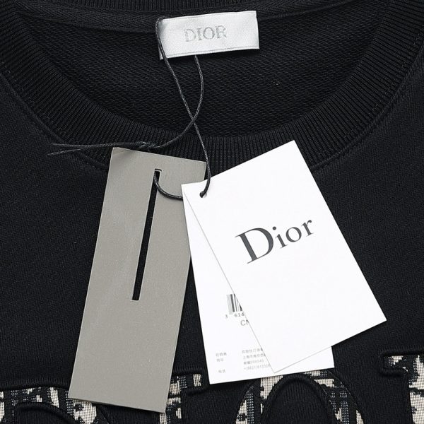 Sweatshirt Dior Black Logo Crewneck DO053 - Image 7
