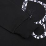 Sweatshirt Dior Black Oversized Logo Crewneck DO054 - Image 7