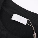 Sweatshirt Dior Black Oversized Logo Crewneck DO054 - Image 10