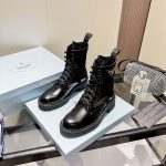 Prada Boot Stivaletti in Pelle Spazzolata e Re-Nylon PDW010 - Image 5