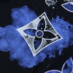 T-shirt Louis Vuitton Black Blue Print - Image 3