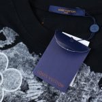 T-shirt Louis Vuitton Black Blue Print - Image 4