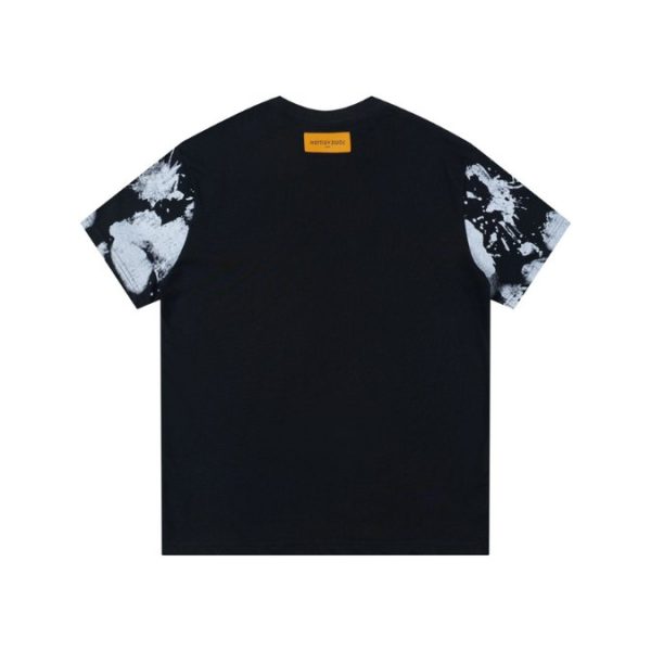 T-shirt Louis Vuitton Black Blue Print - Image 6