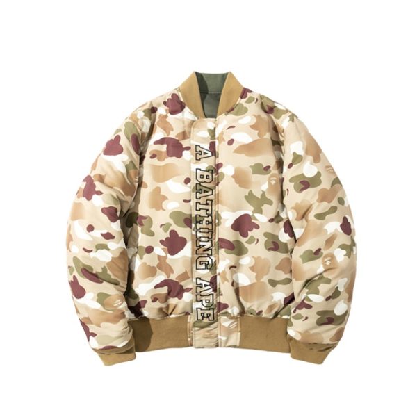 BAPE Green and Camo Bomber Jackets BP034 - Image 4
