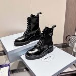 Prada Boot Stivaletti in Pelle Spazzolata e Re-Nylon PDW010 - Image 6
