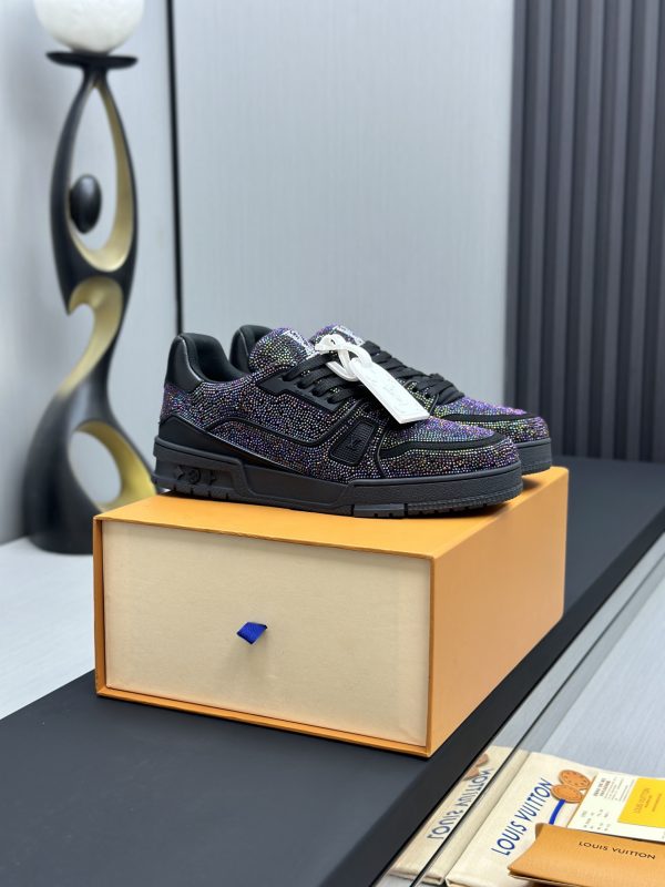 Louis Vuitton Trainer Black Multicolor Rhinestone - Image 2