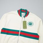 Gucci Jacket Full Zip GG Monogram Track White GC043 - Image 4