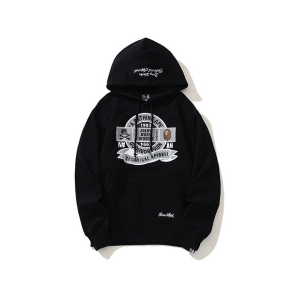 5649.jpg Hoodie BAPE Busy Works Logo Black BP045 - Image 1