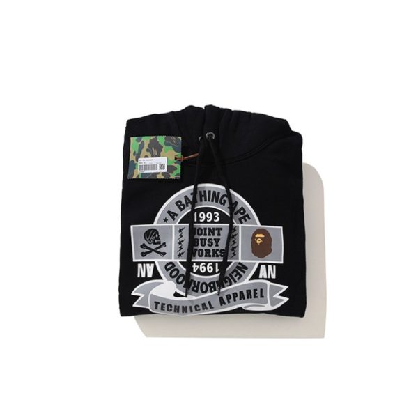 Hoodie BAPE Busy Works Logo Black BP045 - Image 5