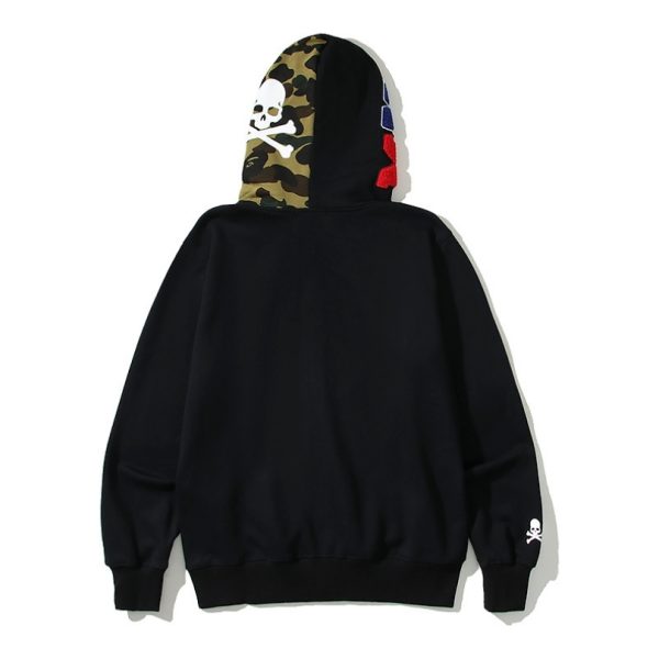 Hoodie BAPE Shark Skull Full-Zip Camo BP078 - Image 2