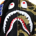 Hoodie BAPE Shark Skull Full-Zip Camo BP078 - Image 4