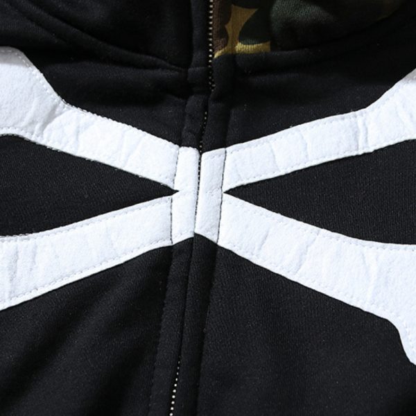 Hoodie BAPE Shark Skull Full-Zip Camo BP078 - Image 5