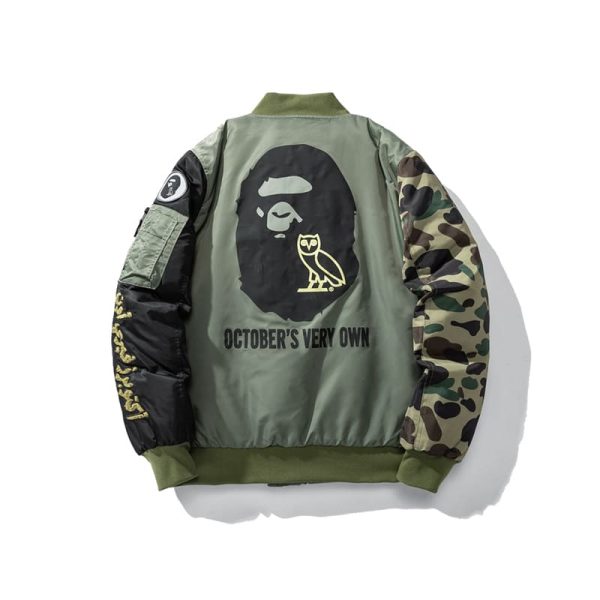 7317.jpg Jacket BAPE x OVO Loose Fit MA-1 Olive Drab - Image 1