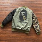 Jacket BAPE x OVO Loose Fit MA-1 Olive Drab - Image 4