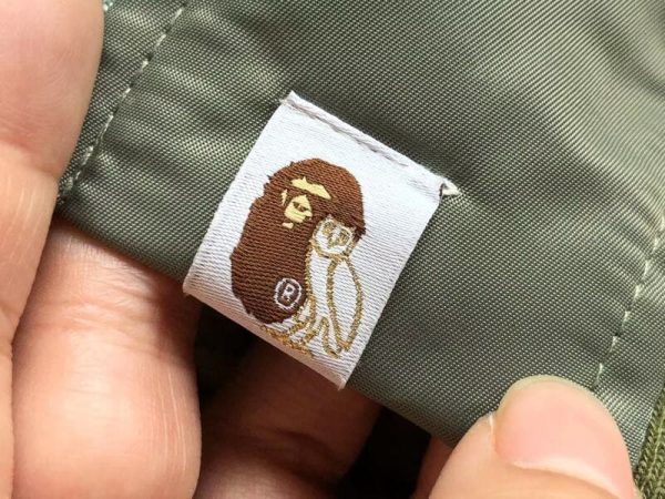 Jacket BAPE x OVO Loose Fit MA-1 Olive Drab - Image 15