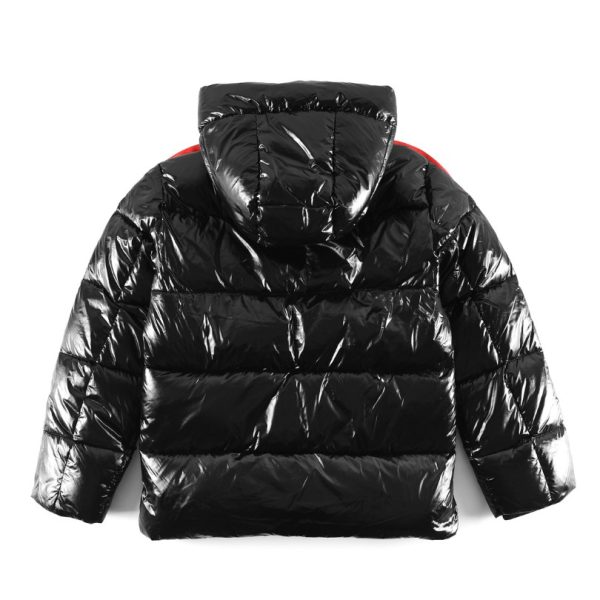 Jacket Puffer Moncler Black Hooded MCL015 - Image 2