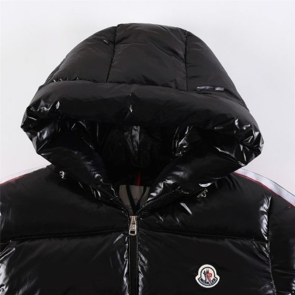 Jacket Puffer Moncler Black Hooded MCL015 - Image 4
