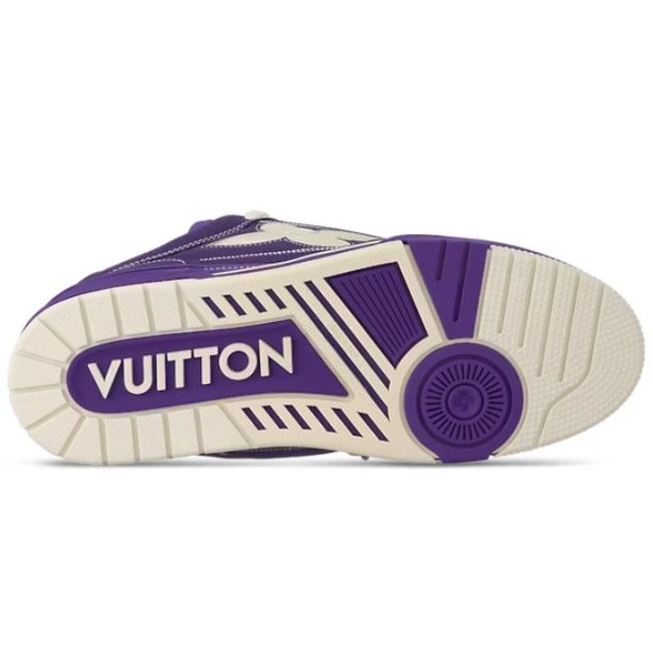 Sneakers Louis Vuitton SKATE Purple Leather Logo - Image 8