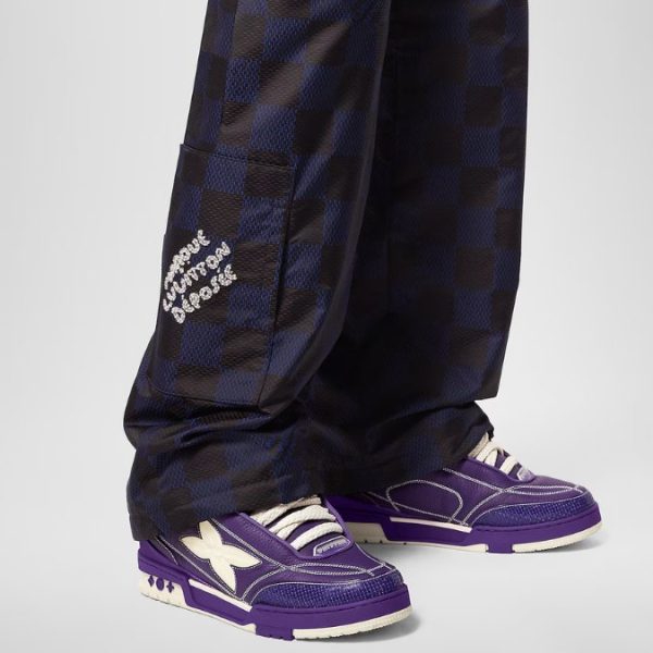 Sneakers Louis Vuitton SKATE Purple Leather Logo - Image 9