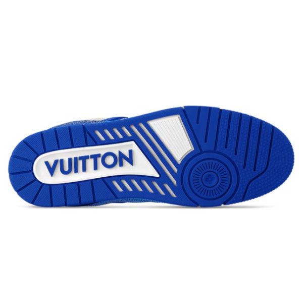 Louis Vuitton Trainer Blue Rhinestone Sneakers - Image 2
