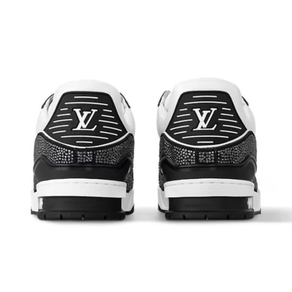 Louis Vuitton Trainer Black Rhinestone Sneakers - Image 3