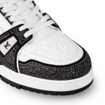 Louis Vuitton Trainer Black Rhinestone Sneakers - Image 5