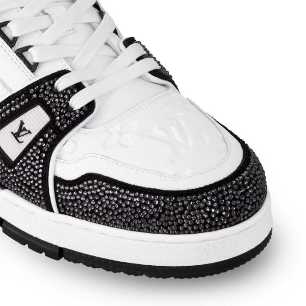 Louis Vuitton Trainer Black Rhinestone Sneakers - Image 5