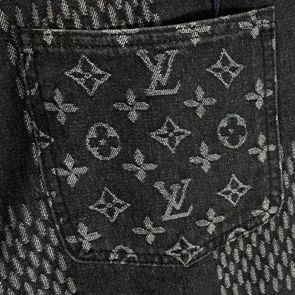 Louis Vuitton LV Patchwork Monogram Denim Pants - Image 4