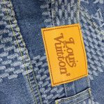 Louis Vuitton LV Blue Patchwork Denim Pants - Image 4