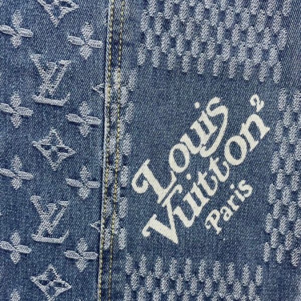 Louis Vuitton LV Blue Patchwork Denim Pants - Image 5