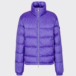 Purple Dior Oblique Puffer Jacket