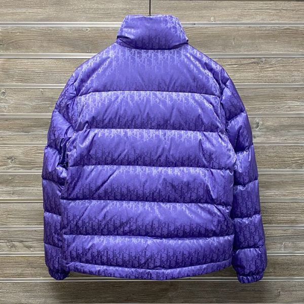 Purple Dior Oblique Puffer Jacket - Image 3