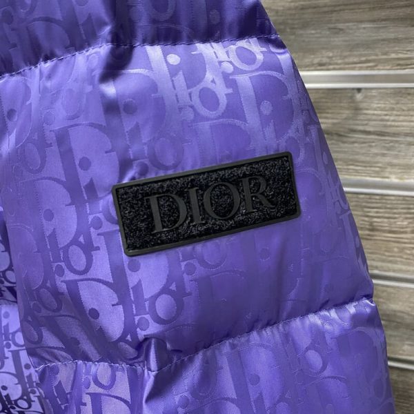 Purple Dior Oblique Puffer Jacket - Image 4