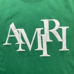 Amiri Staggered Logo Green T-Shirt - Image 3