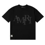 Amiri Staggered Logo Black T-Shirt