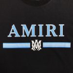 Amiri Bar Logo Black/Blue T-Shirt - Image 3