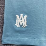 Amiri Staggered Logo Blue T-Shirt - Image 4