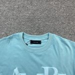 Amiri Staggered Logo Blue T-Shirt - Image 5
