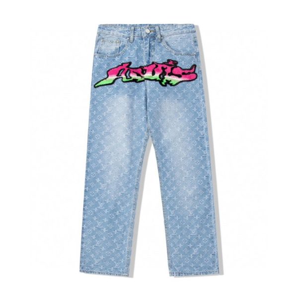 d100592_10414-1.jpg Louis Vuitton LV Graffiti Monogram Jeans - Image 1
