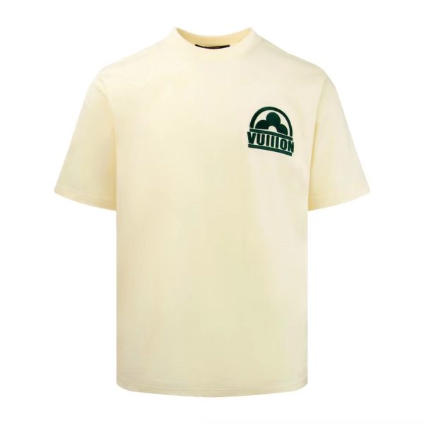 d100641_22484-1.jpg T-shirt Louis Vuitton LV Beige Green Logo - Image 1