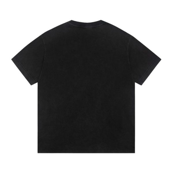 T-shirt Louis Vuitton LV Black Distressed Logo - Image 2